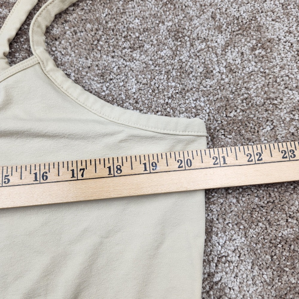Eddie Bauer Womens XL Beige Nylon Spandex Stretch Cami Spaghetti Strap Tank Top - Picture 3 of 4